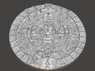 Aztec calendar 3D model