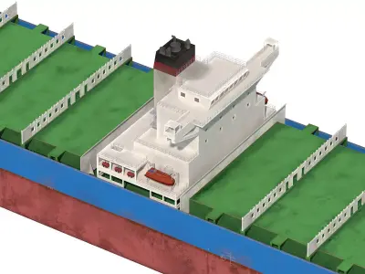 Industrial Cargo Ships Pack 01 Low-poly AP Low-poly 3D model