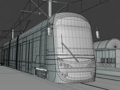 Warsaw tram stop II 3D model