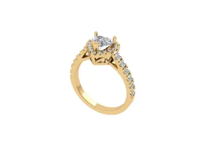 Heart Art Deco Ring 3D print model purchase