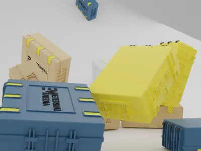 3D Storage Box 3D model