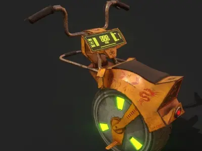Cyberpunk Motorcycle Low-poly 3D model purchase