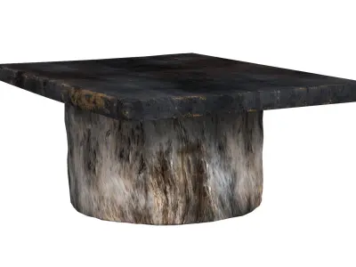 Japanese Antique Low Table 3D model