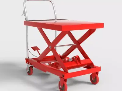 HYDRAULIC LIFT TABLE Low-poly 3D model