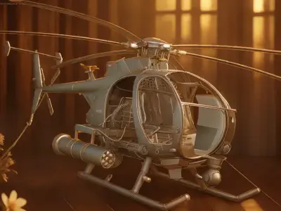 Military Precision Ultimate Attack Helicopter Model 3D print model