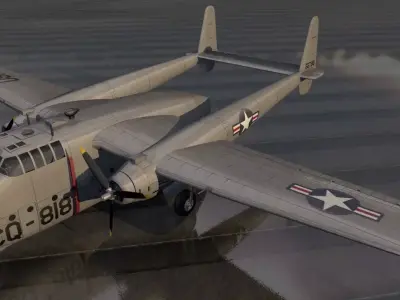 Fairchild C-82 Packet 3D model