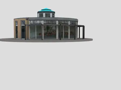 Realistic European City Block Building 36 3D model