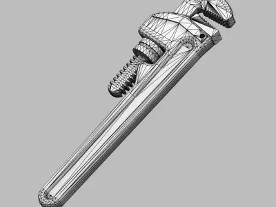 Pipe Wrench 3D model 2