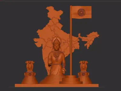 Bharat mata  3D print model
