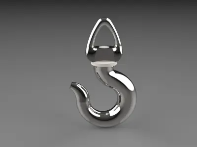 Metal hook 3D model