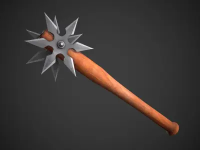 Shuriken Baseball Bat Low-poly 3D model