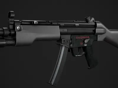 Modern AAA SMG Pack Game Ready PBR Low-poly 3D model