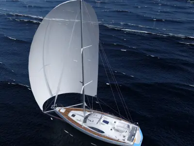 Sailboat - Yacht Low-poly 3D model