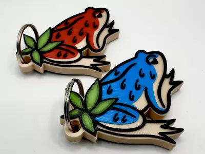 Berry Frog Keychain 3D model