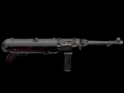 MP40 Submachinegun Free low-poly 3D model