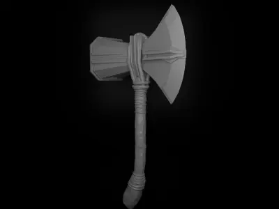 Stormbreaker-Thor viking axe 3D model