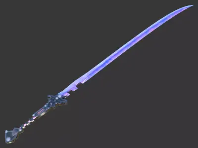 Sci fi sword 3d model Low-poly 3D model