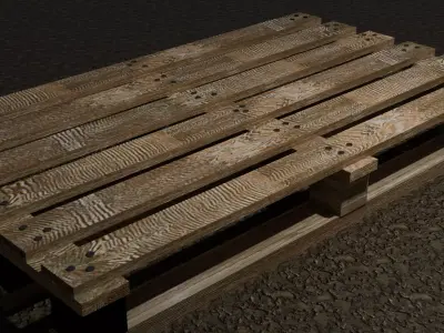 pallete Low-poly 3D model