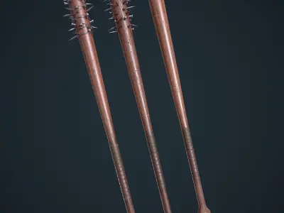 Game Ready Baseball bat Melee weapon pack Low-poly 3D model
