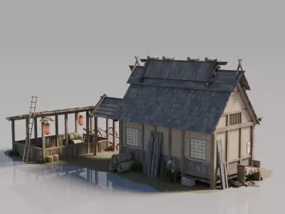 Traditional Japanese House 25 3D model