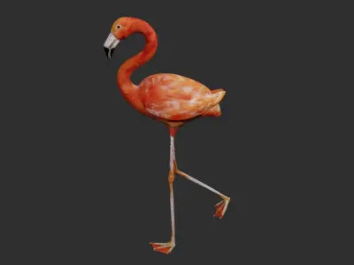 Flamingo Low-poly 3D model purchase