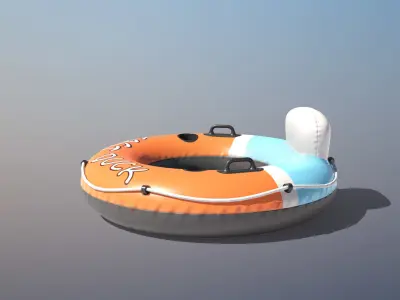 Inflatable Water Wheel  Low-poly 3D model