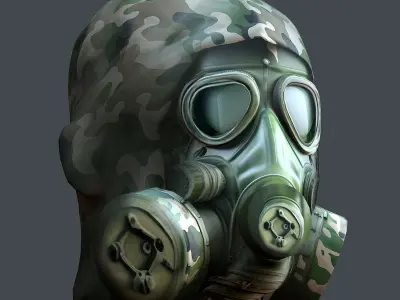 Helmet 3d model military combat Military Low-poly Low-poly 3D model 45