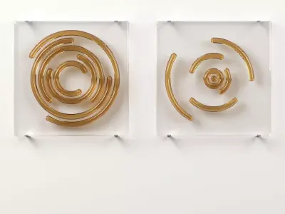 Wall Glass Blocks - Decorative Frame - The Sun - Part 3 3D model