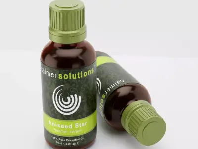 Essential Oil with Label Design 3D Modelling 3D model