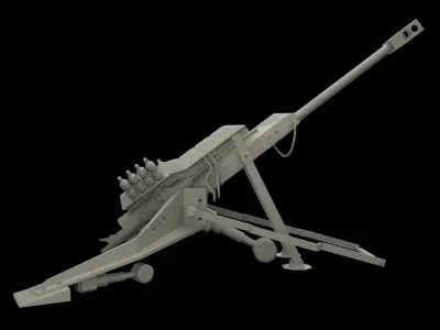 Cannon artillery 3D model