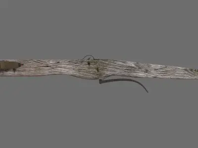 Old Medieval Crosbow Low-poly 3D model