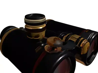 Detailed Vintage Binoculars Low-poly 3D model