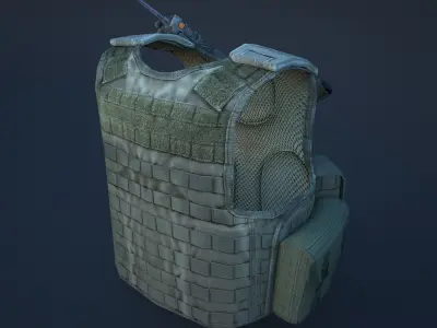 body armor  Low-poly 3D model