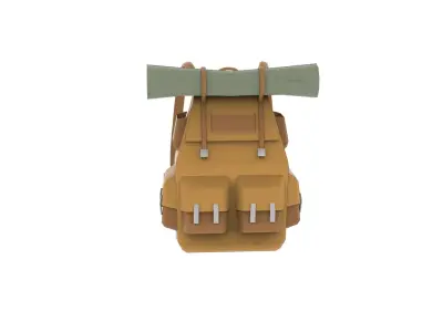 Backpack 3D Low Poly  Free low-poly 3D model