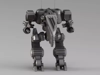 S00009 Heavy Combat Mech Walker 3D model