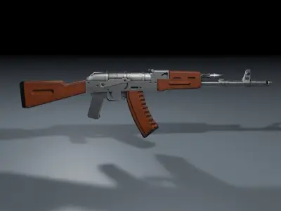 AK47 3d model rifle - rifle 3D model