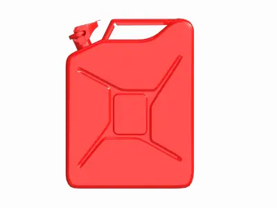 Classic metal jerry can 03 Red 3D model