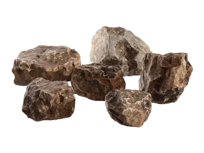  Medium Desert Sandstone Rock Models Collection 
