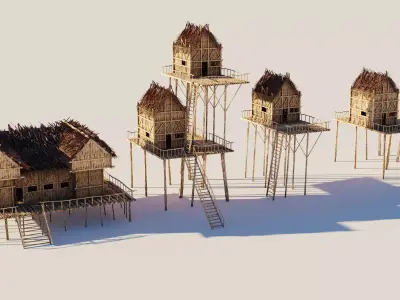 Medieval Forest House 3D model
