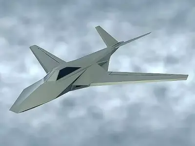 Spy X aircraft concept Low-poly 3D model