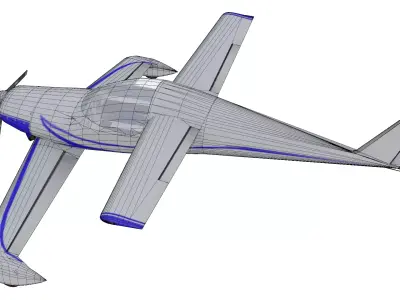 Rutan Quickie 2 Low-poly 3D model