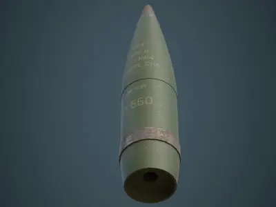 Artillery Projectile 1B Low-poly 3D model