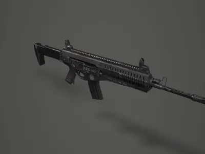 Modern Rifle 1 Low-poly 3D model