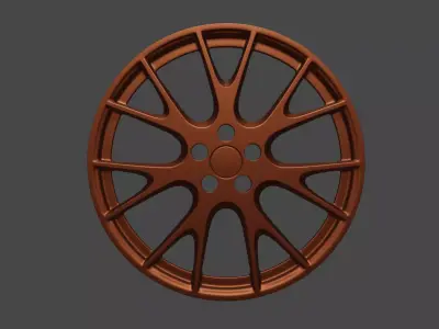 SRT style car rim 3D model