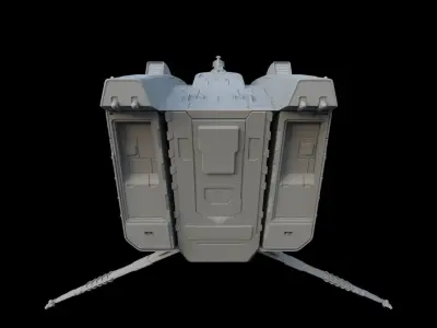 Sci Fi Spaceship - Patrol Cruiser 3D model