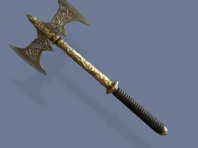 Axe of ancient Fate Low-poly 3D model