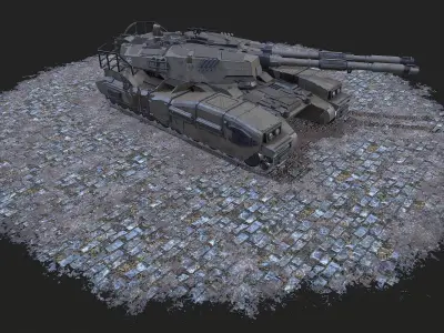 Type 61 tank Low-poly 3D model