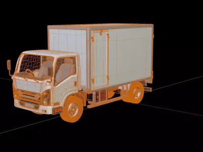 Isuzu Elf 2023 Cargo Truck 3D model