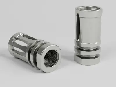 A2 Birdcage Flash Hider  Low-poly 3D model purchase