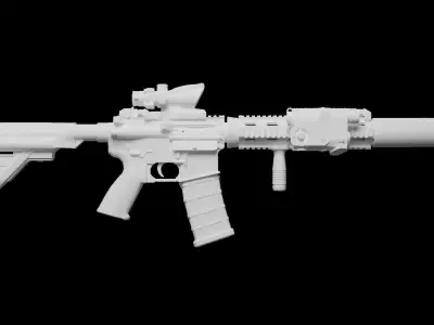 M4 Carbine Tactical 3D model
